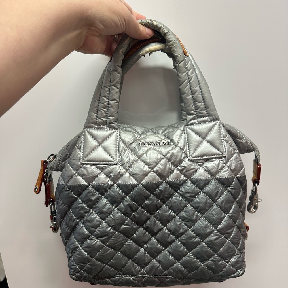 MZ Wallace Silver Quilted Women's Bag